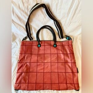 Gabs Genuine, Leather Stylish Red / Coral Convertible Style Bag
